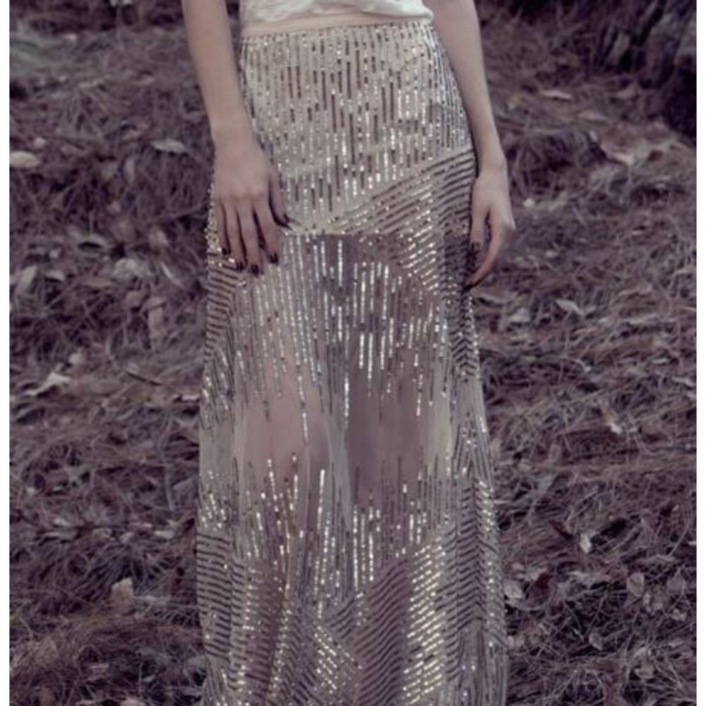 AS by DF Size 4 New With Defect Sequin Skirt Sexy